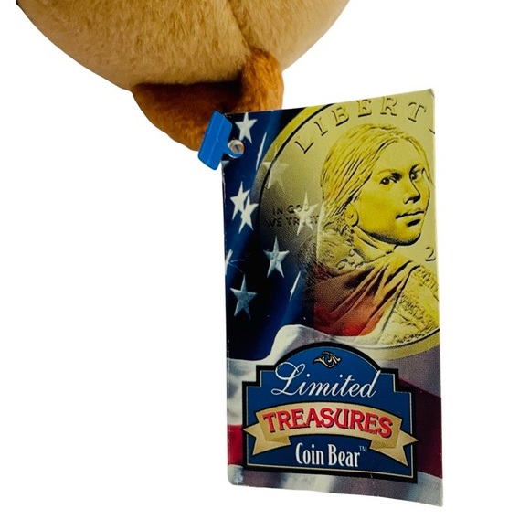 Limited Treasures Coin Bear 2001 Golden Dollar Coin 2000 D Sacajawea & Pomp - Picture 9 of 12